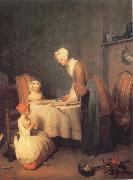 Jean Baptiste Simeon Chardin Saying Grace oil painting artist